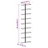 vidaXL Wall-mounted Wine Rack for 9 Bottles Black Iron - Image 6