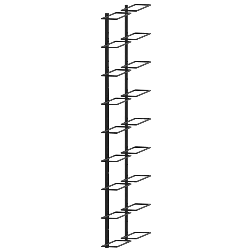 8719883979007_g_en_hd_2 vidaXL Wall-mounted Wine Racks for 18 Bottles 2 pcs Black Iron - Image 3
