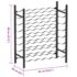 vidaXL Wine Rack for 48 Bottles Black Metal - Image 6