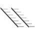 vidaXL Wall-mounted Wine Racks for 14 Bottles 2 pcs Black Metal