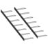 vidaXL Wall-mounted Wine Racks for 14 Bottles 2 pcs Black Metal - Image 2