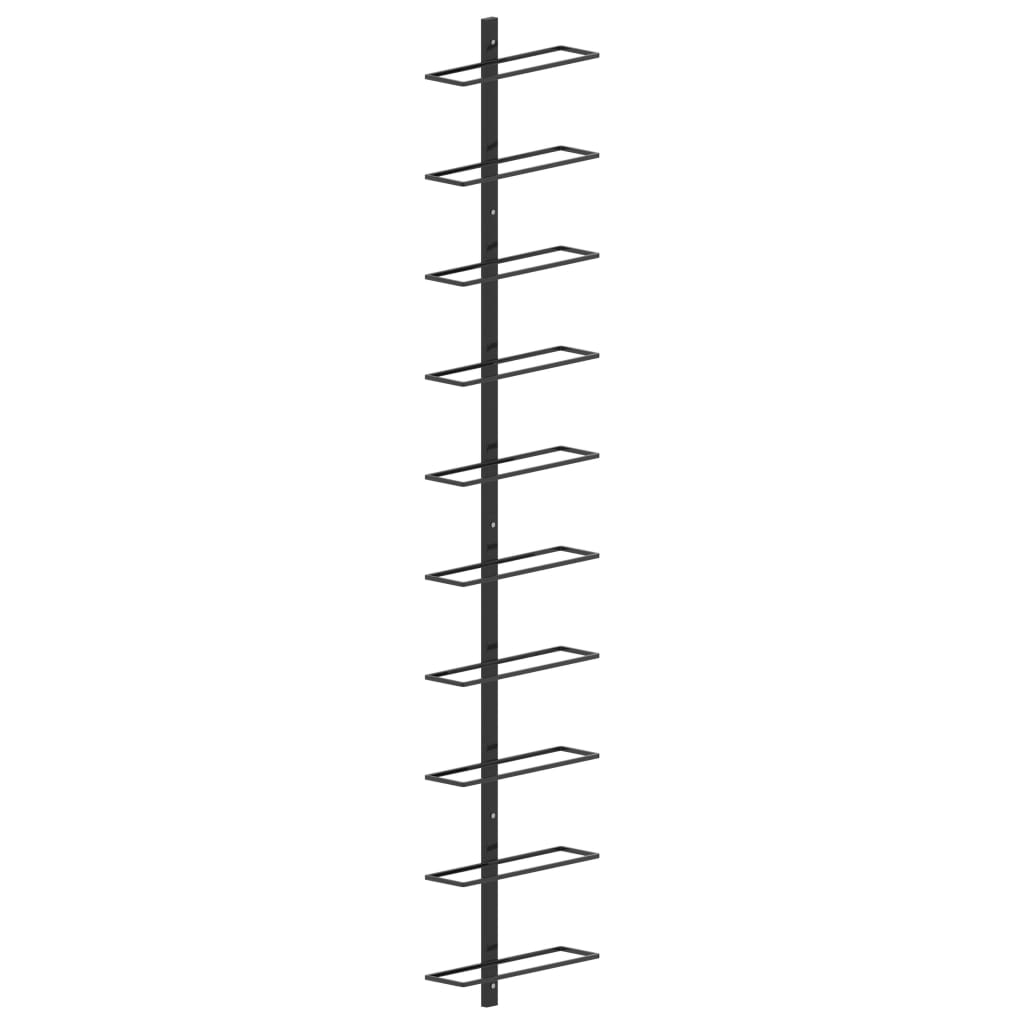 8719883979045_a_en_hd_1 vidaXL Wall-mounted Wine Rack for 10 Bottles Black Metal - Image 1