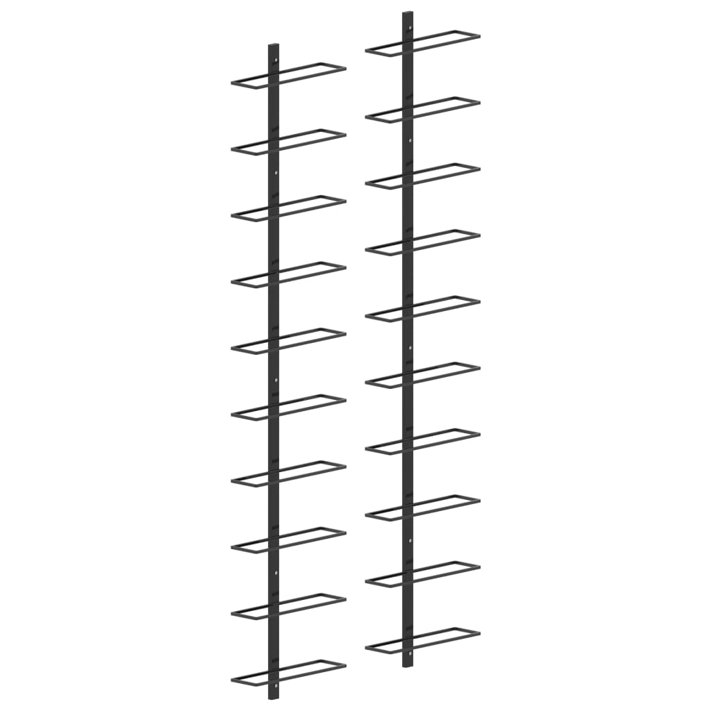 8719883979052_a_en_hd_1 vidaXL Wall-mounted Wine Racks for 20 Bottles 2 pcs Black Metal - Image 1