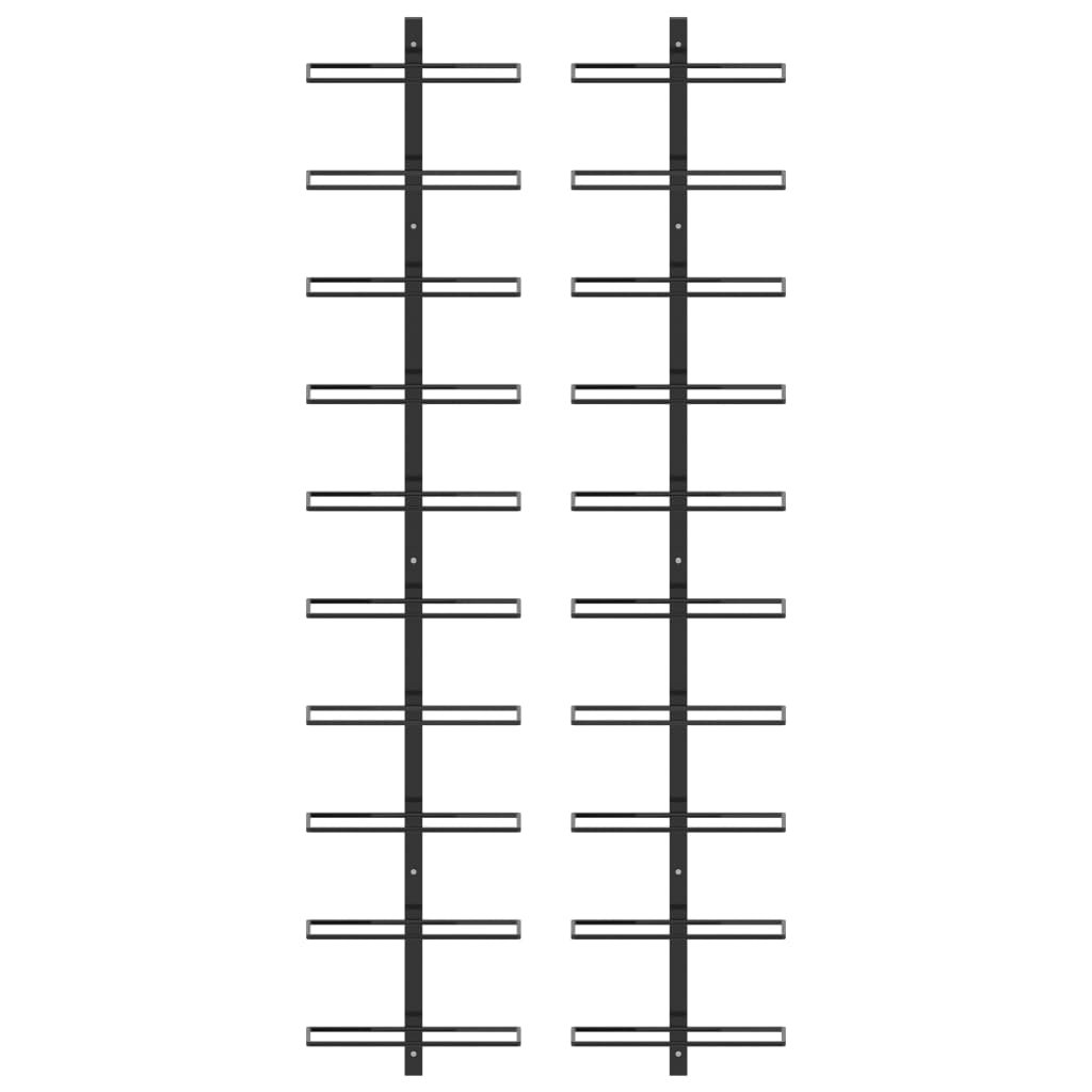8719883979052_g_en_hd_1 vidaXL Wall-mounted Wine Racks for 20 Bottles 2 pcs Black Metal - Image 2