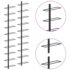 vidaXL Wall-mounted Wine Racks for 20 Bottles 2 pcs Black Metal - Image 4