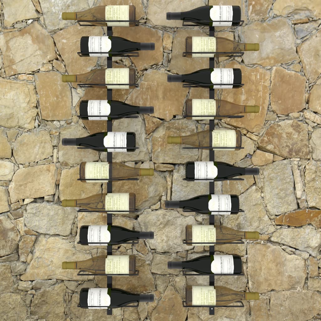 8719883979052_g_en_hd_4 vidaXL Wall-mounted Wine Racks for 20 Bottles 2 pcs Black Metal - Image 5