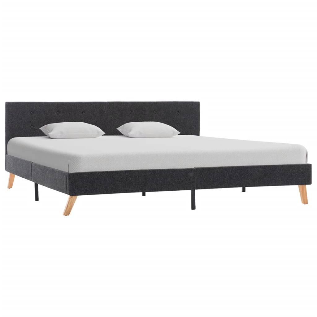 8719883979113_a_en_hd_1 vidaXL Bed Frame without Mattress Grey Fabric 183x203 cm King - Image 1