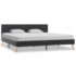 vidaXL Bed Frame without Mattress Grey Fabric 183x203 cm King - Image 2