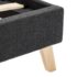vidaXL Bed Frame without Mattress Grey Fabric 183x203 cm King - Image 7