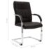 vidaXL Cantilever Office Chair Black Faux Leather - Image 6