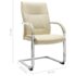 vidaXL Cantilever Office Chair Cream Faux Leather - Image 6