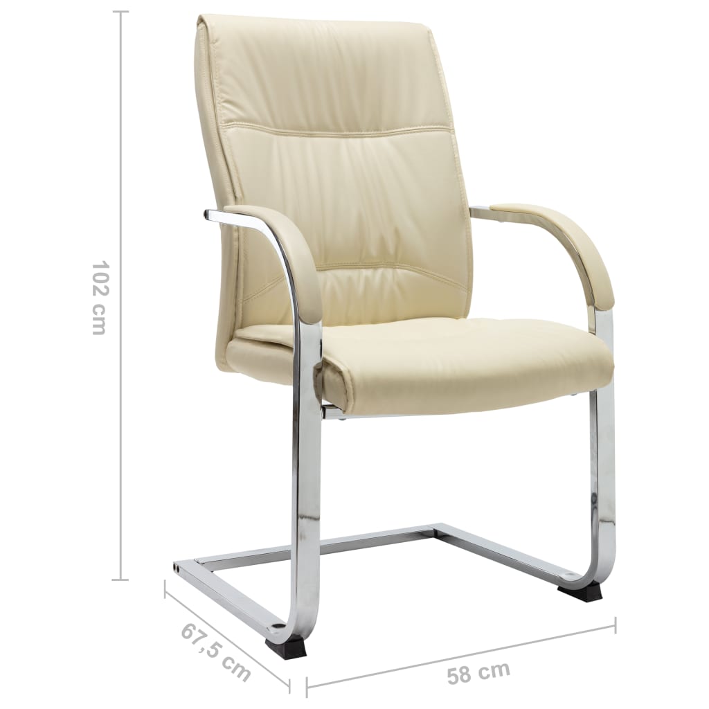 8719883987330_g_en_hd_5 vidaXL Cantilever Office Chair Cream Faux Leather - Image 6