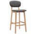 vidaXL Bar Stools 2 pcs Dark Grey Fabric - Image 2