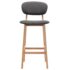 vidaXL Bar Stools 2 pcs Dark Grey Fabric - Image 3