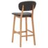 vidaXL Bar Stools 2 pcs Dark Grey Fabric - Image 5