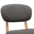 vidaXL Bar Stools 2 pcs Dark Grey Fabric - Image 6