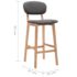 vidaXL Bar Stools 2 pcs Dark Grey Fabric - Image 8