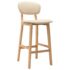 vidaXL Bar Stools 2 pcs Cream Fabric - Image 2