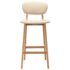 vidaXL Bar Stools 2 pcs Cream Fabric - Image 3