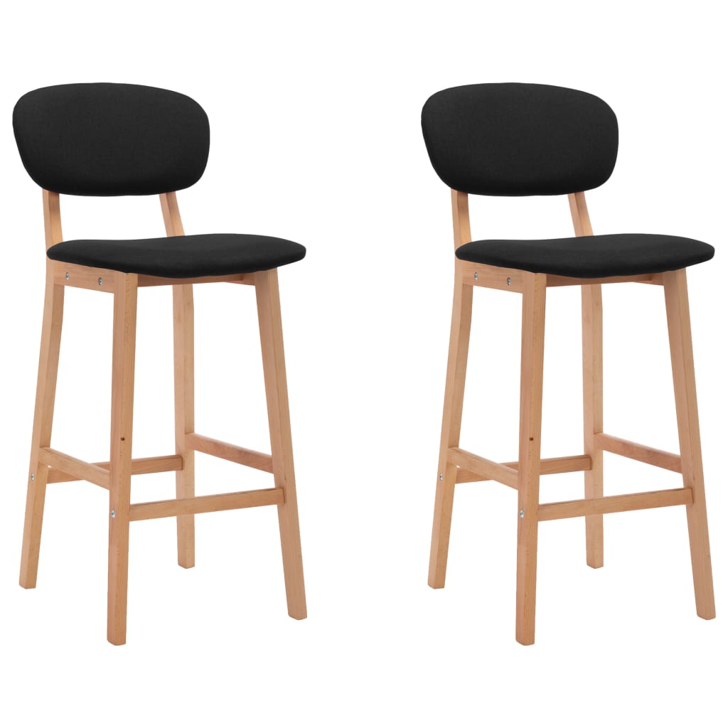 8719883987583_a_en_hd_1 vidaXL Bar Stools 2 pcs Black Fabric - Image 1