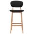 vidaXL Bar Stools 2 pcs Black Fabric - Image 3
