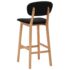 vidaXL Bar Stools 2 pcs Black Fabric - Image 5