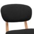 vidaXL Bar Stools 2 pcs Black Fabric - Image 6