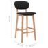 vidaXL Bar Stools 2 pcs Black Fabric - Image 8