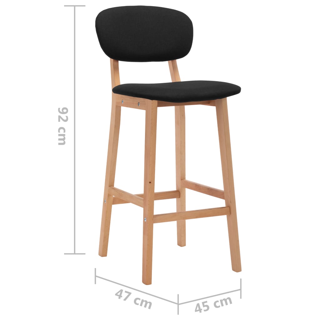 8719883987583_g_en_hd_7 vidaXL Bar Stools 2 pcs Black Fabric - Image 8