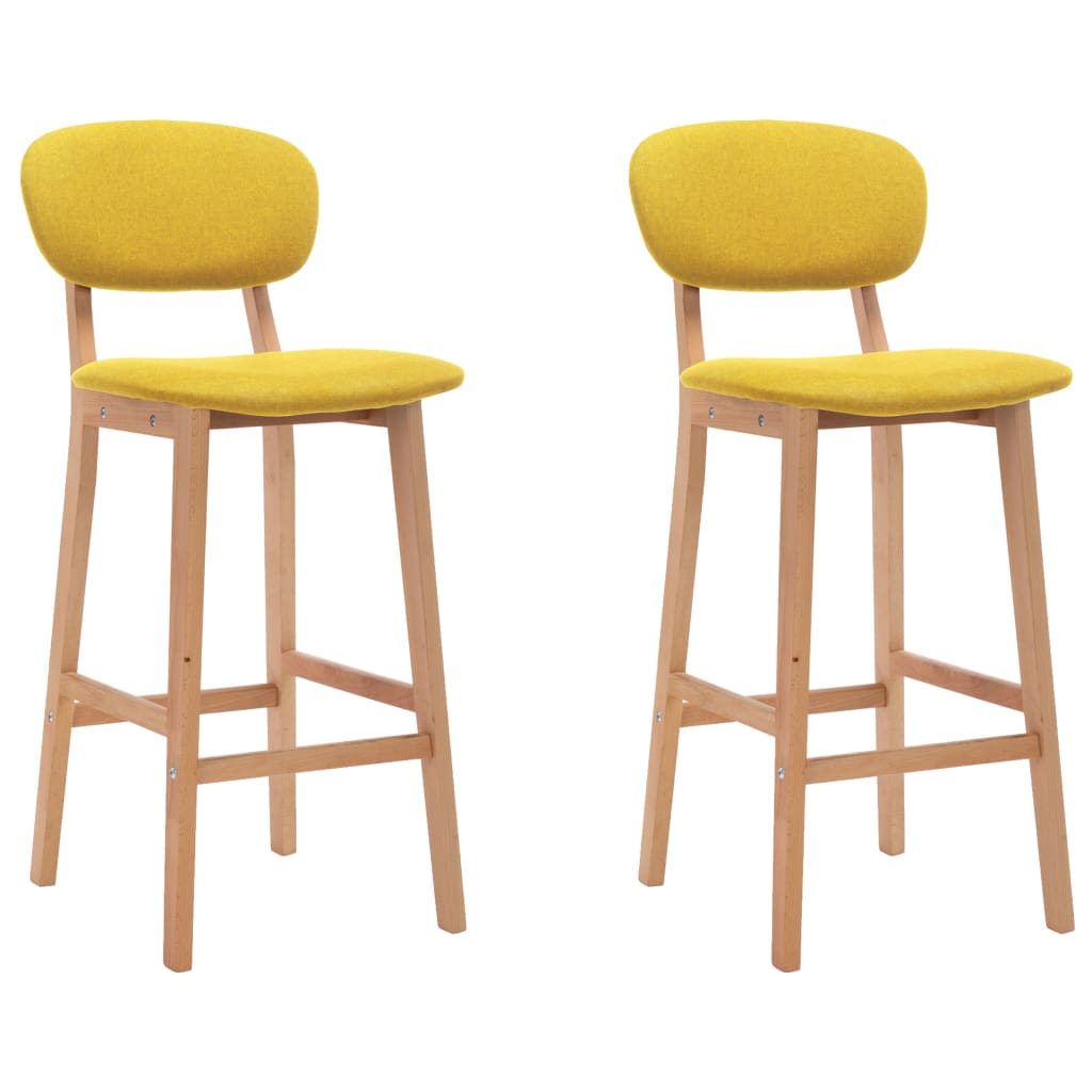 8719883987590_a_en_hd_1 vidaXL Bar Stools 2 pcs Mustard Yellow Fabric - Image 1