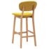 vidaXL Bar Stools 2 pcs Mustard Yellow Fabric - Image 5