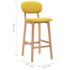 vidaXL Bar Stools 2 pcs Mustard Yellow Fabric - Image 8
