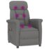 vidaXL Massage Chair Dark Grey Faux Suede Leather - Image 7