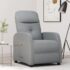 vidaXL Massage Chair Light Grey Fabric