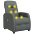 vidaXL Massage Chair Dark Grey Fabric - Image 6