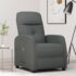 vidaXL Massage Chair Dark Grey Fabric