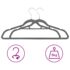 vidaXL 50 pcs Clothes Hanger Set Anti-slip Grey Velvet - Image 3