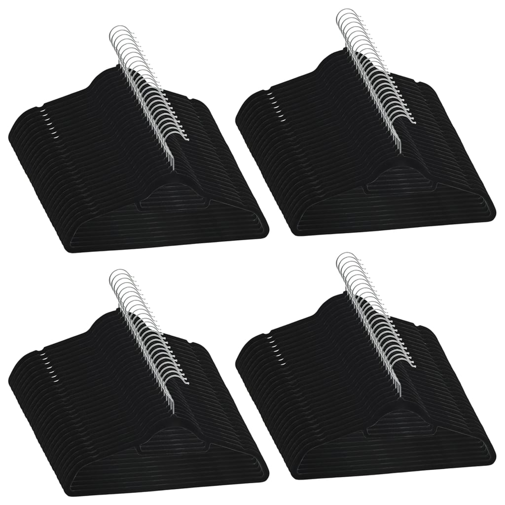 8719883994185_g_en_hd_1 vidaXL 100 pcs Clothes Hanger Set Anti-slip Black Velvet - Image 2