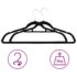 vidaXL 100 pcs Clothes Hanger Set Anti-slip Black Velvet - Image 3