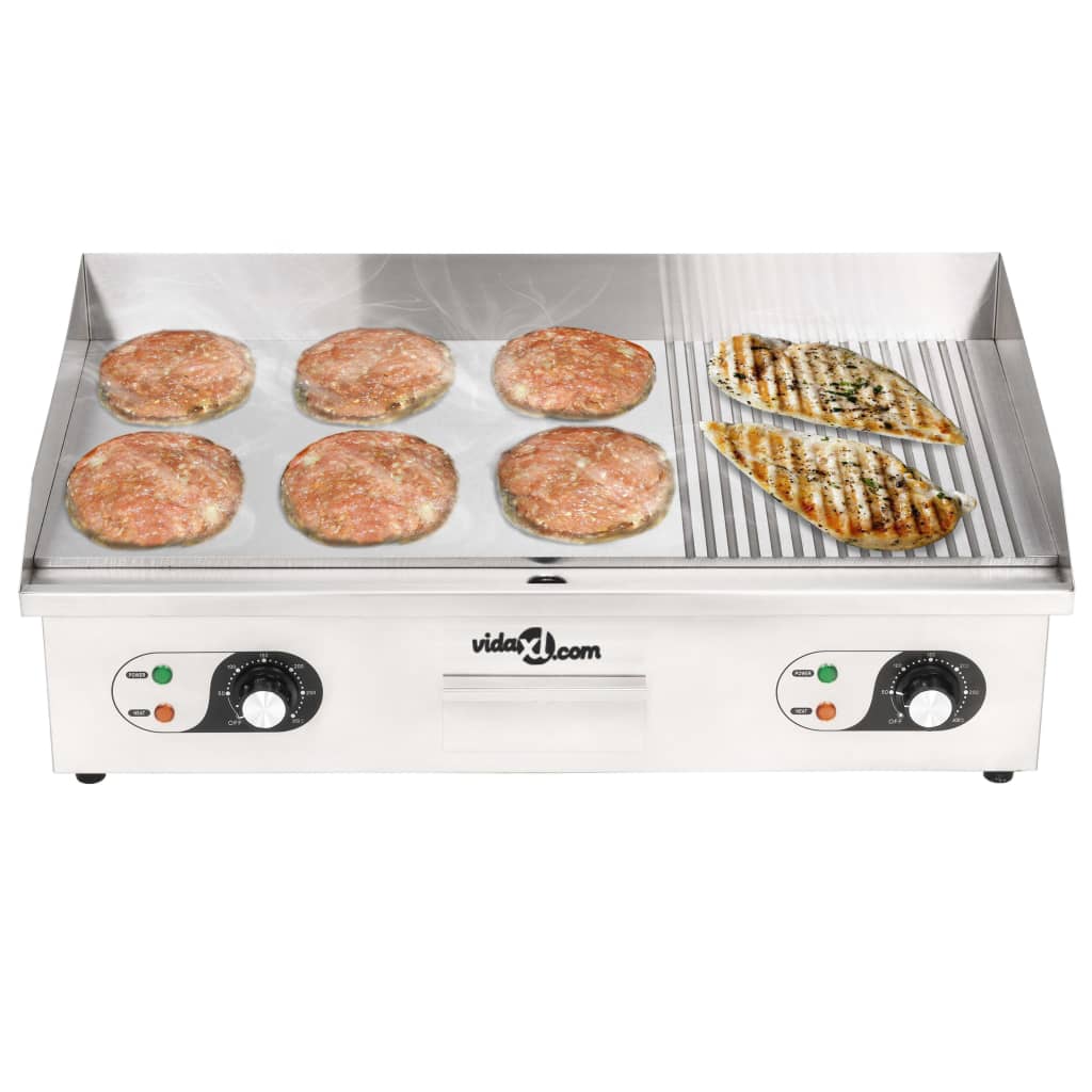 8719883994420_g_en_hd_1 vidaXL Electric Griddle Stainless Steel 4400 W 71x43x23.5 cm - Image 2