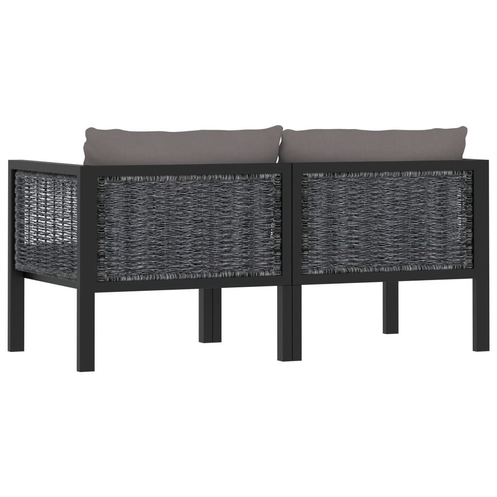 8719883994505_g_en_hd_2 vidaXL 2-Seater Sofa with Cushions Anthracite Poly Rattan - Image 3