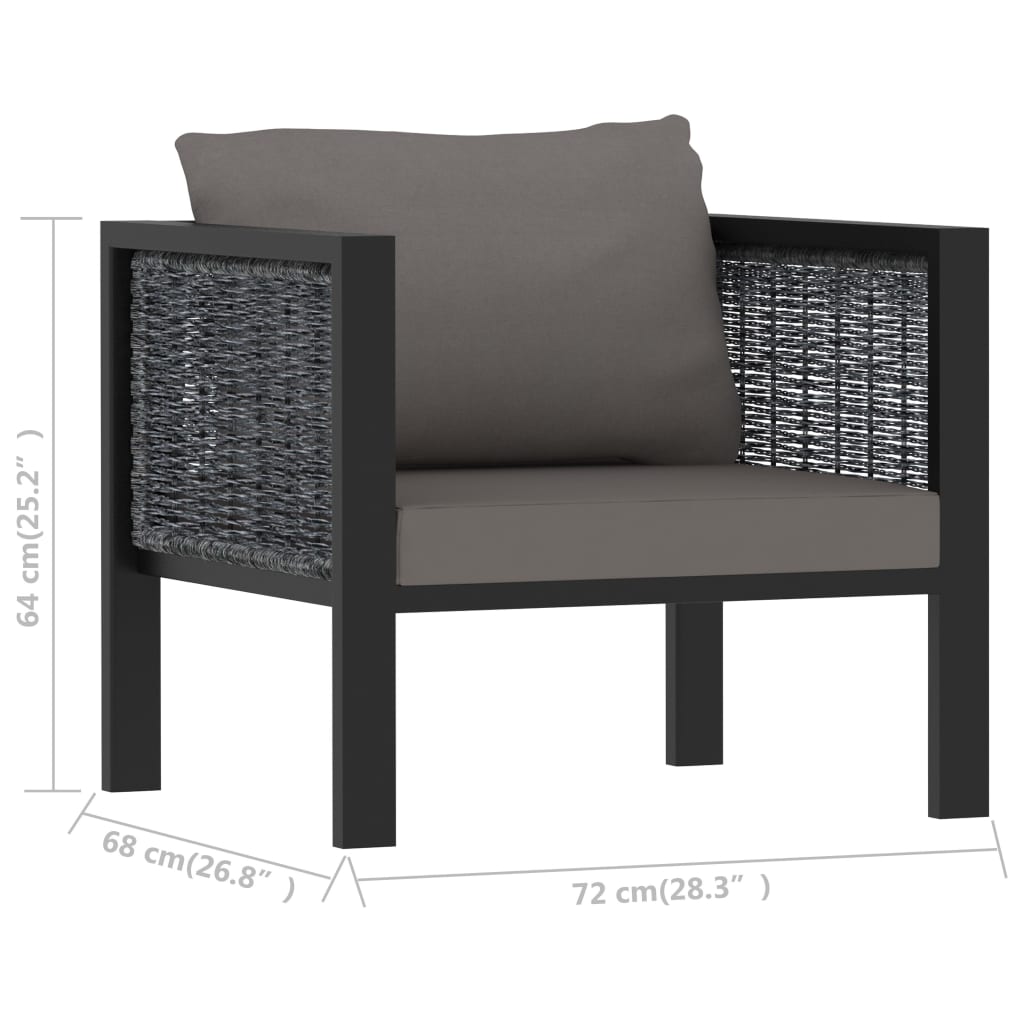 8719883994581_g_en_hd_12 vidaXL 6 Piece Garden Lounge Set with Cushions Poly Rattan Anthracite - Image 13