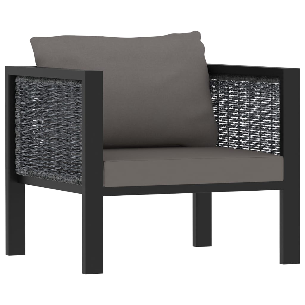 8719883994604_g_en_hd_5 vidaXL 6 Piece Garden Lounge Set with Cushions Poly Rattan Anthracite - Image 6