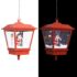 vidaXL Christmas Hanging Lamp with LED Light and Santa Red 27x27x45 cm