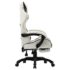 vidaXL Racing Chair with Footrest Black and White Faux Leather - Image 3