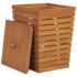 vidaXL Laundry Basket 30x30x45 cm Solid Teak Wood - Image 3