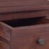 vidaXL Bedside Cabinet Classical Brown Solid Mahogany Wood - Image 8