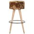 vidaXL Bar Stools 2 pcs Brown Rough Mango Wood and Real Leather - Image 10