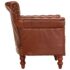 vidaXL Armchair Brown Real Goat Leather - Image 3