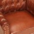 vidaXL Armchair Brown Real Goat Leather - Image 6